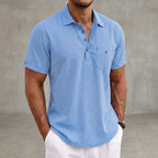 Relaxed Fit Collared Polo Shirt for Men – Casual Comfort & Style
