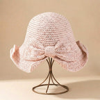 Isla Relaxed Fit Bucket Sun Hat | Wide Brim Bow Detail Sun Hat