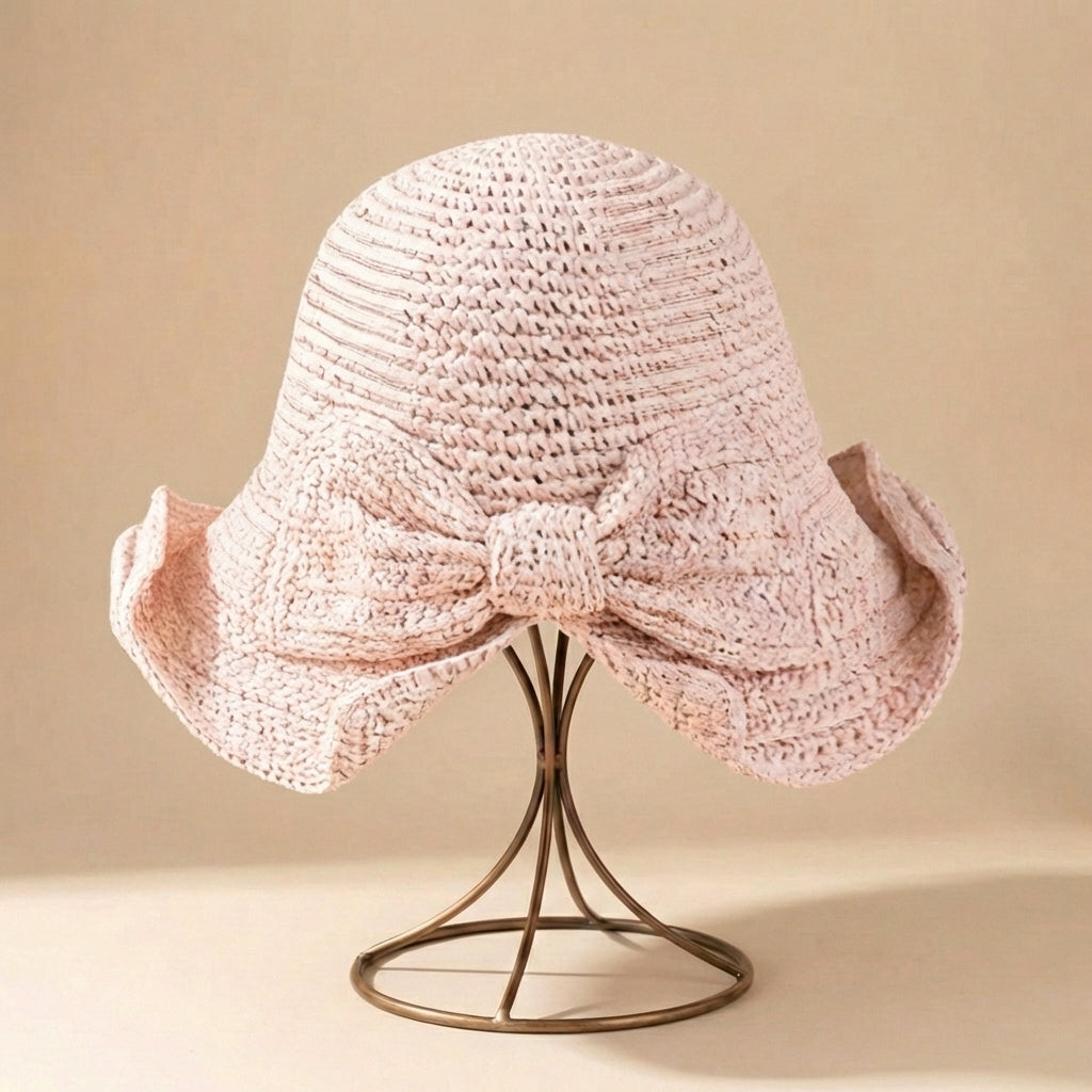 Isla Relaxed Fit Bucket Sun Hat | Wide Brim Bow Detail Sun Hat