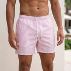 Striped Drawstring Waist Athletic Shorts for Men – Quick-Drying Active Comfort