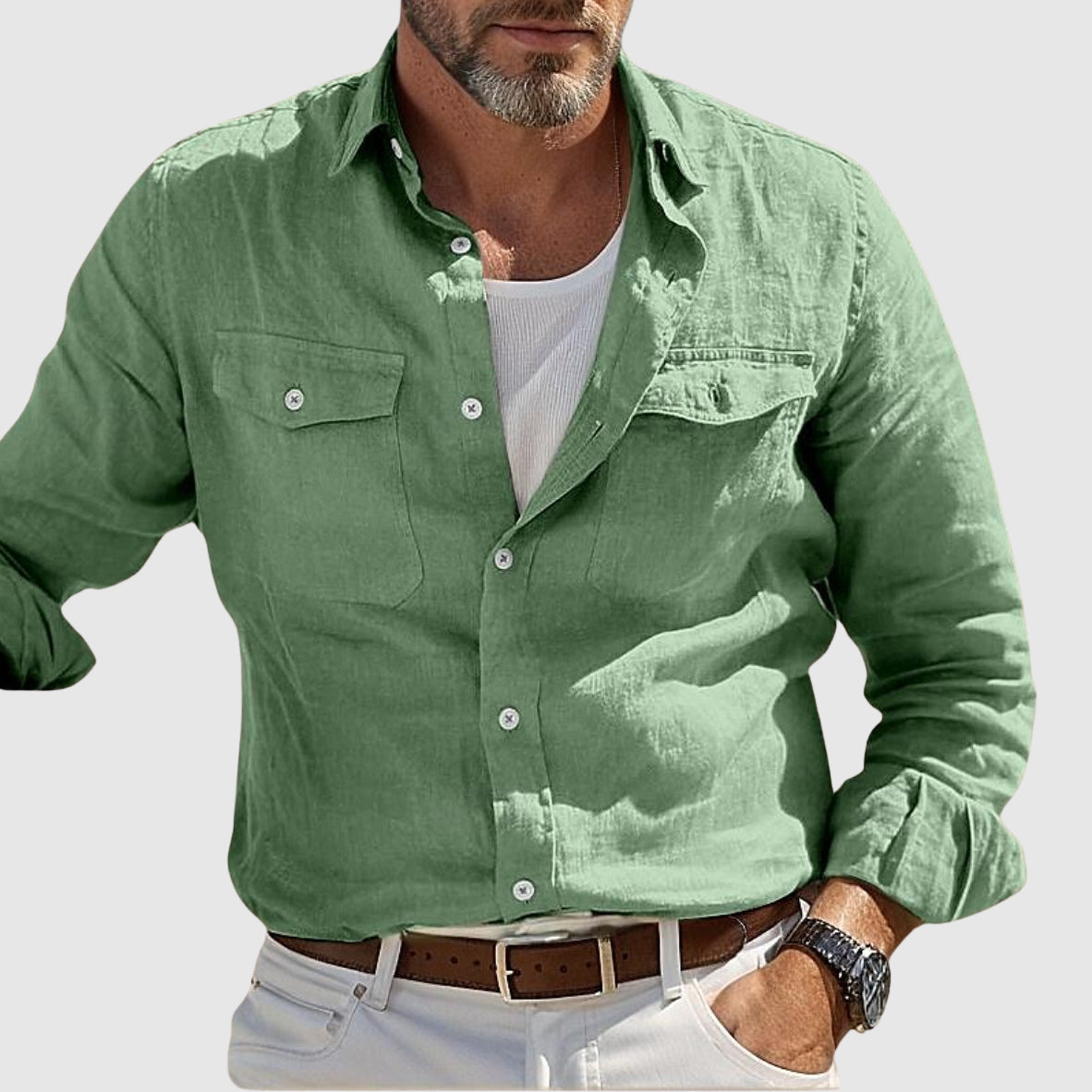 Relaxed Fit Collared Shirt for Men – Casual Comfort & Style