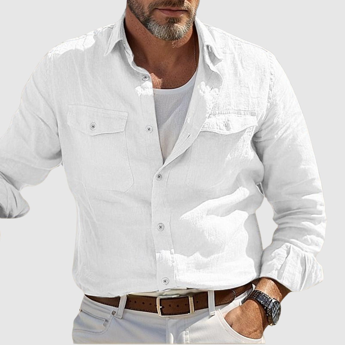 Relaxed Fit Collared Shirt for Men – Casual Comfort & Style