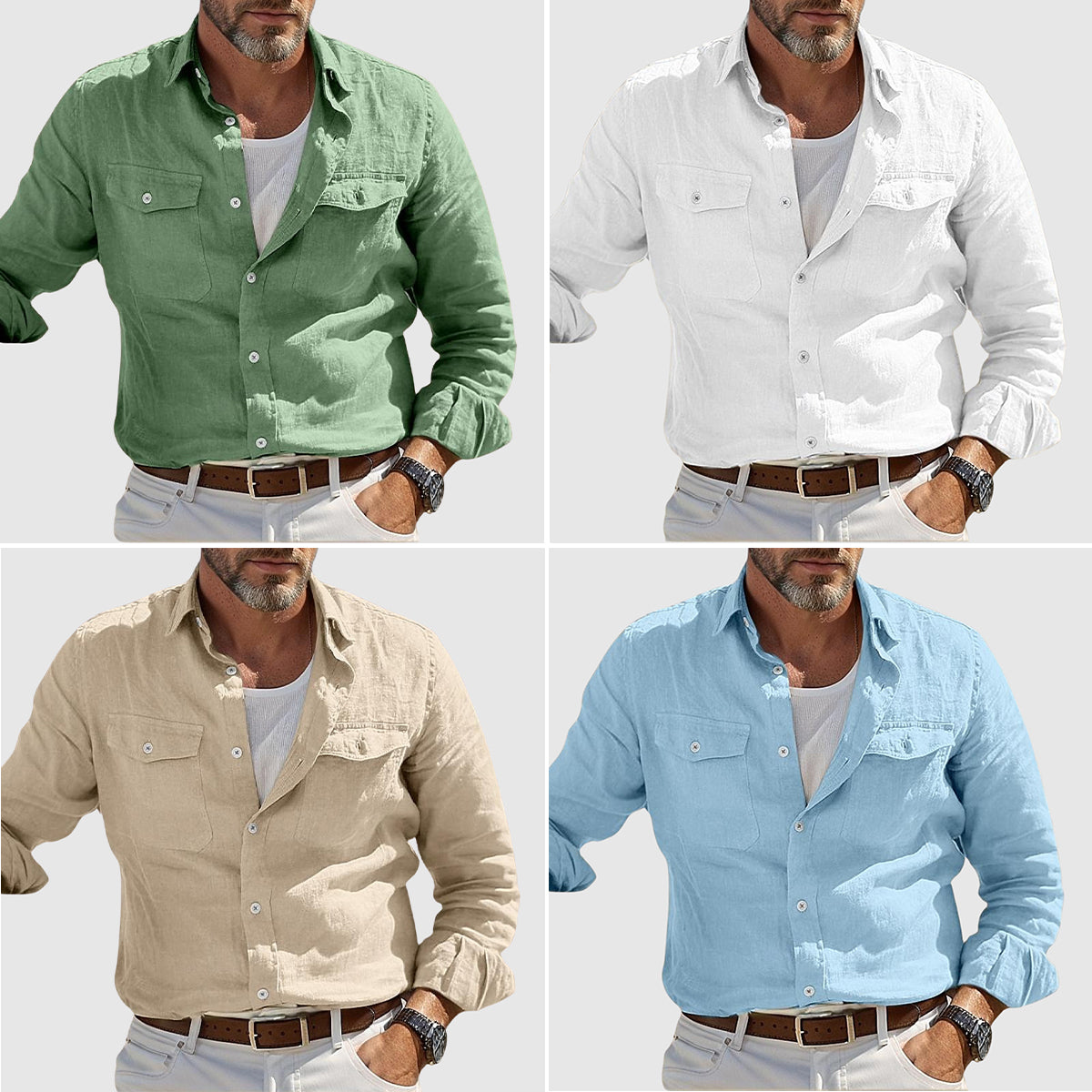 Relaxed Fit Collared Shirt for Men – Casual Comfort & Style