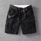 Regular Fit Belted Cargo Shorts for Men – Practical Style & Comfort