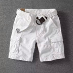 Regular Fit Belted Cargo Shorts for Men – Practical Style & Comfort