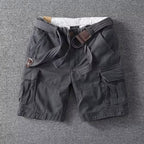 Regular Fit Belted Cargo Shorts for Men – Practical Style & Comfort