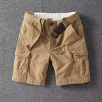 Regular Fit Belted Cargo Shorts for Men – Practical Style & Comfort