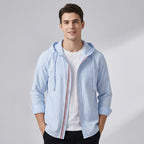 Zip-Up Hooded Shirt for Men – Casual Comfort & Function