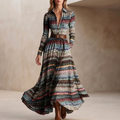 A-Line Belted Collared Maxi Shirt Dress for Women – Stylish & Functional Design