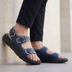 Orthopedic Multi-Strap Platform Buckle Sandals for Men – Supportive & Comfortable