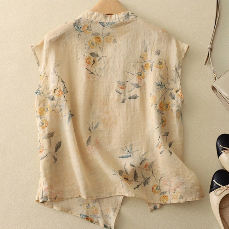 Relaxed Fit Floral Sleeveless Blouse for Women – Casual Stylish Comfort