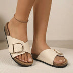 Buckled Orthopedic Slide Sandals for Women – Supportive Comfort and Style