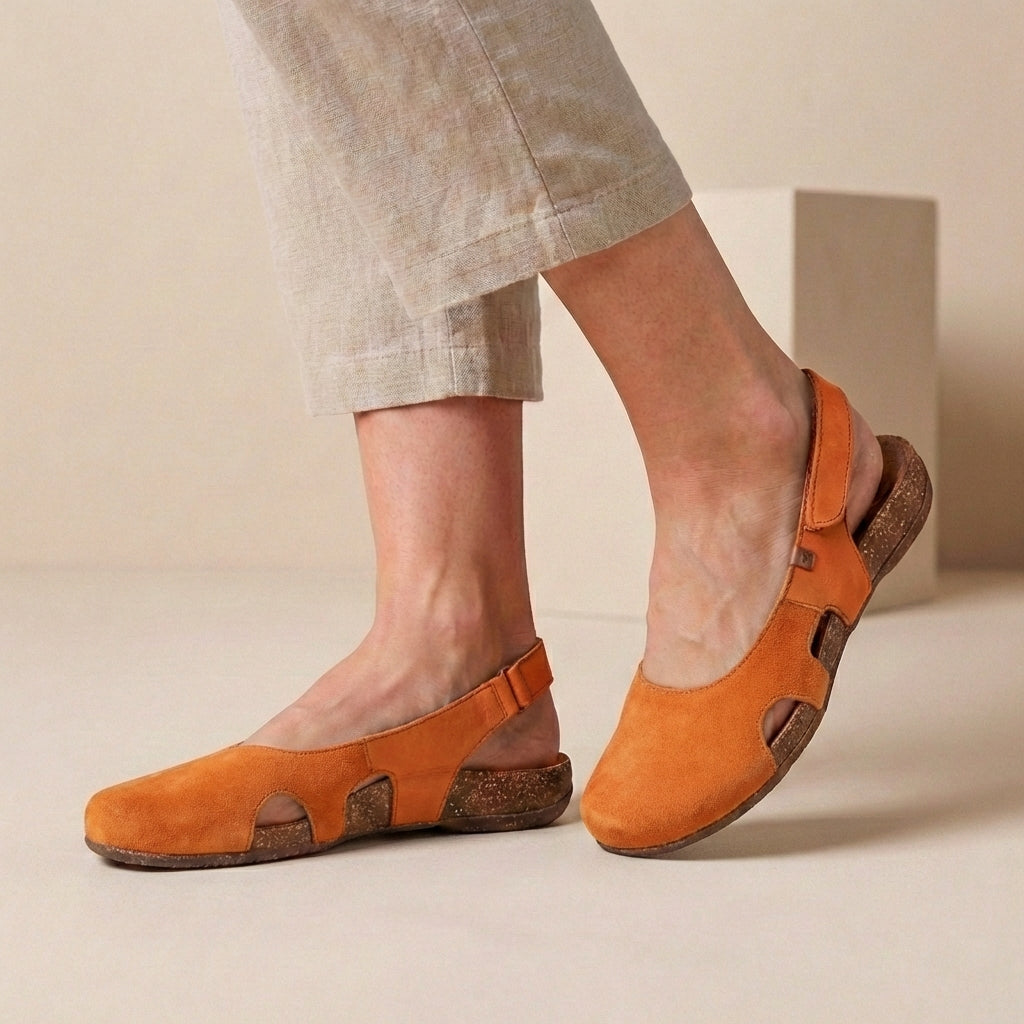 Orthopedic Comfort Fit Closed-Toe Slingback Sandals for Women – Supportive & Breathable Design