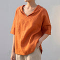 Relaxed Fit Collared Blouse for Women – Casual Stylish Comfort