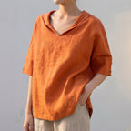 Relaxed Fit Collared Blouse for Women – Casual Stylish Comfort