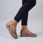 Isla Orthopedic Wedge Sandals | Scalloped Trim Side Cut-Outs Sandals