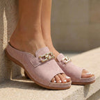 Amelia Orthopedic Slip-On Sandals | Buckle Embellishment Sandals