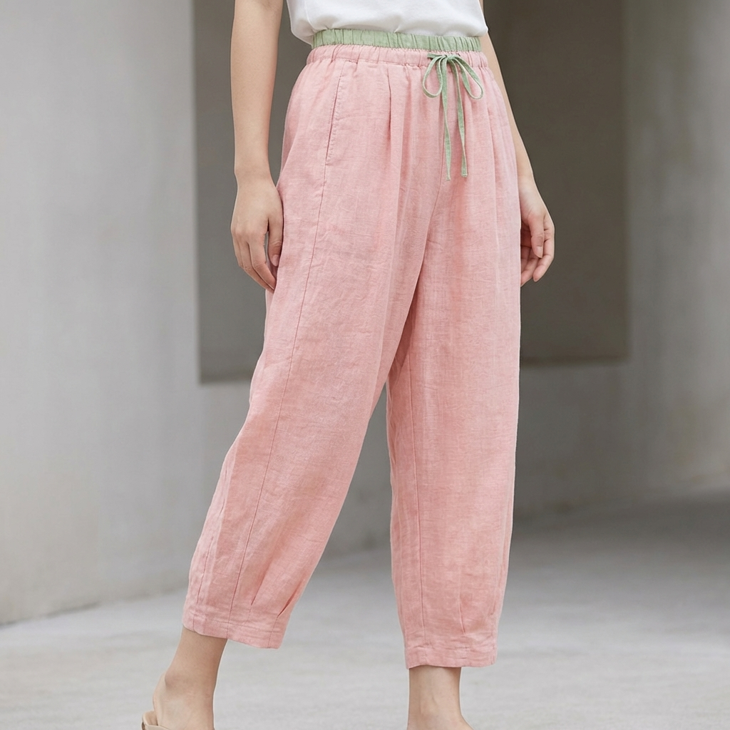 Relaxed Fit Drawstring Harem Pants for Women – Comfortable Casual Wear