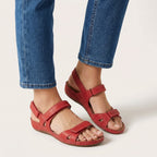 Orthopedic Flat Ankle Strap Sandals for Women – Adjustable Support & Comfort