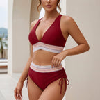 Striped Cropped Bikini Set for Women – Flattering Fit & Stylish Design