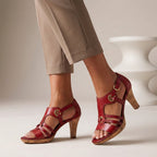 Orthopedic Heel T-Strap Heeled Sandals for Women – Supportive & Stylish Comfort