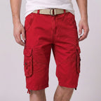 Relaxed Fit Belted Cargo Shorts for Men – Casual Comfort & Function