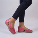 Isla Orthopedic Wedge Sandals | Scalloped Trim Side Cut-Outs Sandals