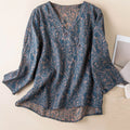 Isabella Relaxed Fit Blouse | V-Neck Long Sleeve Blouse
