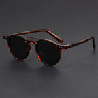 Transparent Frame Keyhole Bridge Round Sunglasses for Men – Stylish Casual Wear