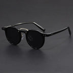 Transparent Frame Keyhole Bridge Round Sunglasses for Men – Stylish Casual Wear