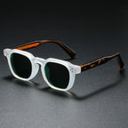 Thick Frosted Square Frame Retro Sunglasses for Men and Women – Stylish Casual Wear