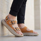 Orthopedic Multi-Strap Platform Buckle Sandals for Men – Supportive & Comfortable