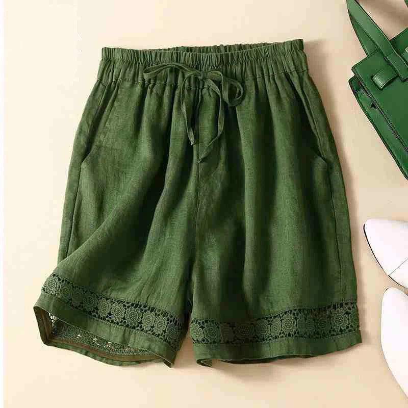 Sienna Relaxed Fit Shorts | Embroidered Lace Trim Shorts