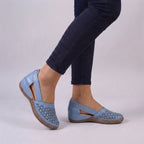 Isla Orthopedic Wedge Sandals | Scalloped Trim Side Cut-Outs Sandals