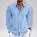 Relaxed Fit Button-Up Shirt for Men – Casual Comfort & Breathability