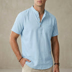 Relaxed Fit Henley Shirt for Men – Casual Comfort & Breathability