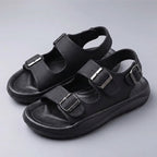 Orthopedic Multi-Strap Platform Buckle Sandals for Men – Supportive & Comfortable