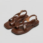 Square Toe Block Heel Criss-Cross Sandals for Women – Stylish & Comfortable Design