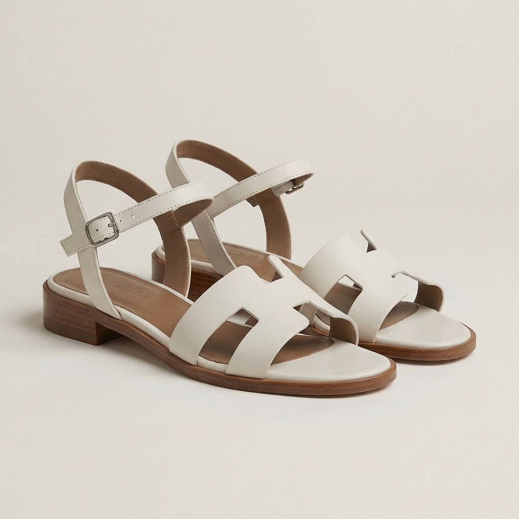 Vittoria Ankle-Length Flat Sandals | Ankle Strap Buckle Flat Sandals