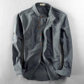 Relaxed Fit Band Collar Shirt for Men – Casual Stylish Comfort