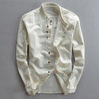 Relaxed Fit Band Collar Shirt for Men – Casual Stylish Comfort