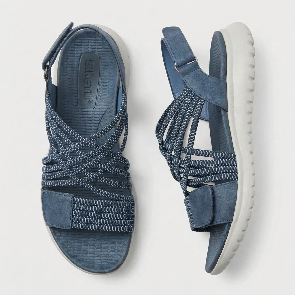 Orthopedic Criss-Cross Strappy Sandals for Women – Supportive & Adjustable Comfort