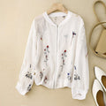 Embroidered Floral Bomber Jacket for Women – Stylish Casual Comfort