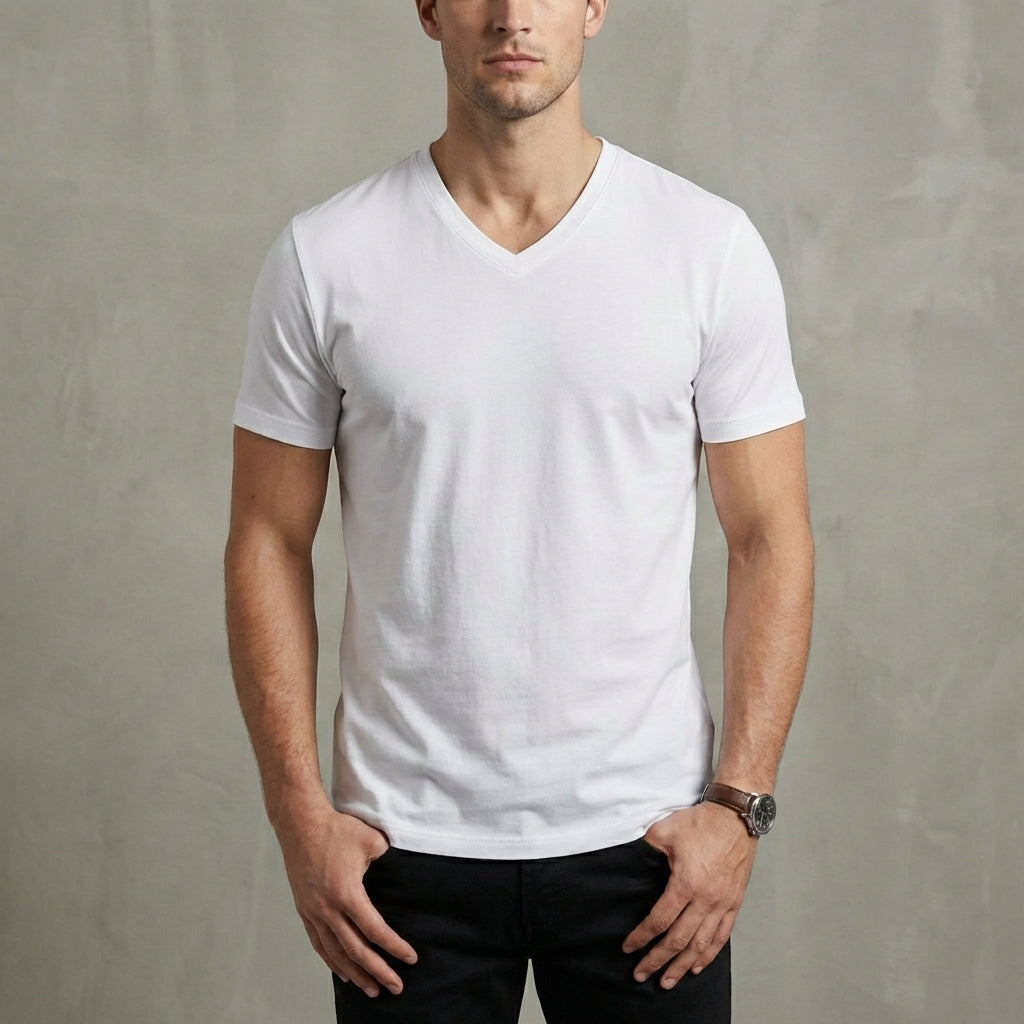 Slim Fit V-Neck T-Shirt for Men – Casual Comfort & Style