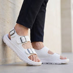 Orthopedic Multi-Strap Platform Buckle Sandals for Men – Supportive & Comfortable