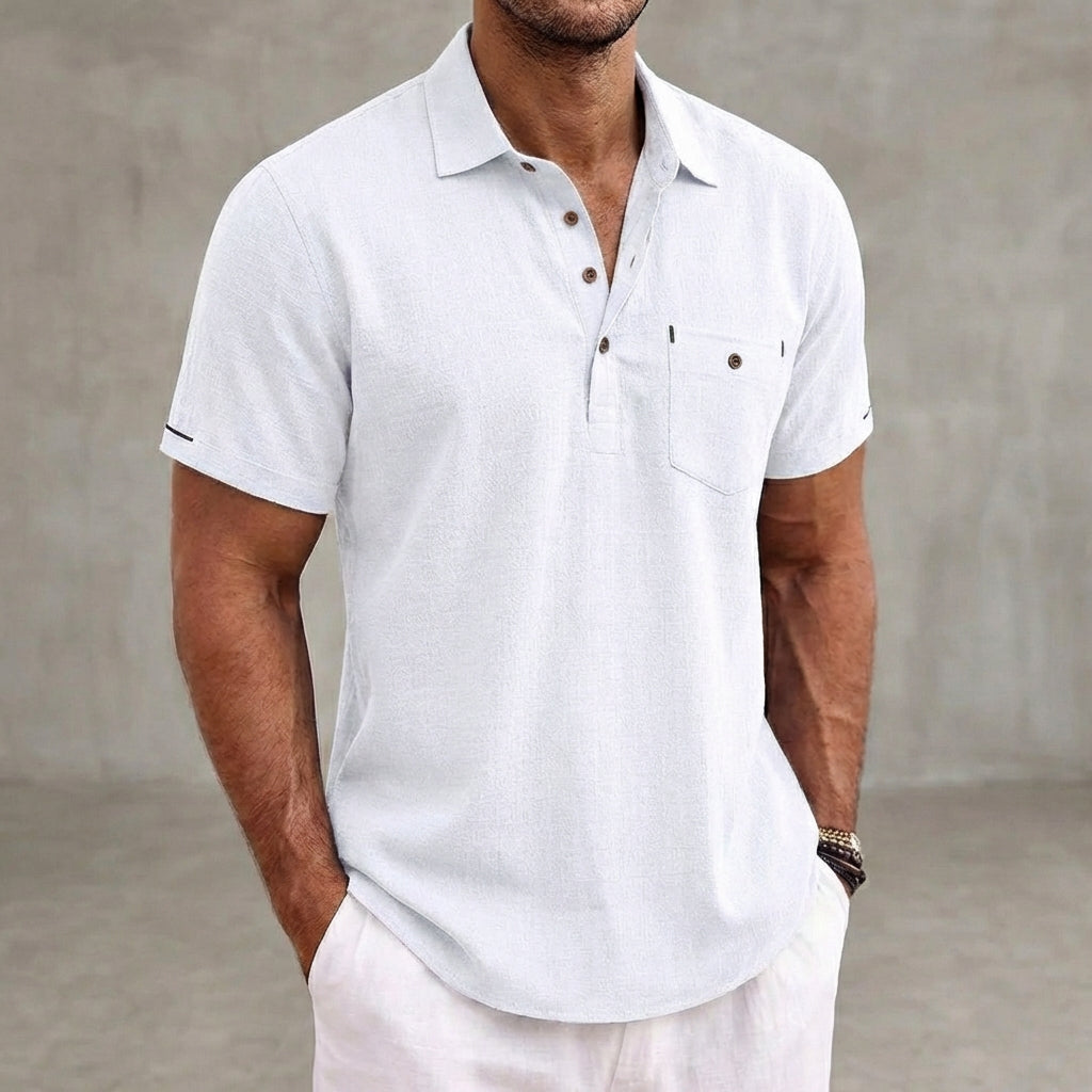Relaxed Fit Collared Polo Shirt for Men – Casual Comfort & Style
