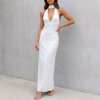 Bodycon Halter Neck Maxi Dress for Women – Elegant & Flattering Design