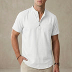 Relaxed Fit Henley Shirt for Men – Casual Comfort & Breathability