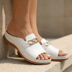 Amelia Orthopedic Slip-On Sandals | Buckle Embellishment Sandals