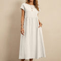 Relaxed Fit Midi Smock Dress for Women – Comfortable & Stylish Wear